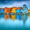 Enjoy Puzzle Maisons sur l'Eau, Groningue, Pays-Bas* Autres Pays D'Europe|Mers Et Océans