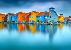 Enjoy Puzzle Maisons sur l'Eau, Groningue, Pays-Bas* Autres Pays D'Europe|Mers Et Océans