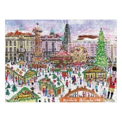Galison Marché de Noël - Puzzle 1000 Pièces*Femme Noël|De 1 000 Pièces