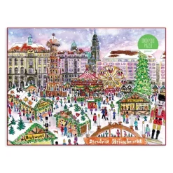 Galison Marché de Noël - Puzzle 1000 Pièces*Femme Noël|De 1 000 Pièces
