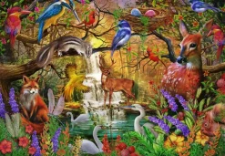 Bluebird Puzzle Marchetti Ciro - Forêt Dorée* Animaux De La Forêt|Forêts, Fleurs Et Jardins