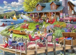 Bluebird Puzzle Marie August Anderson - Lake View Cabin Mountain Time* Cottages Et Châlets|Forêts, Fleurs Et Jardins