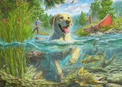 Schmidt Spiele Mark Fredrickson - Labrador à la pêche* Chiens|Animaux De La Forêt
