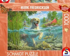 Schmidt Spiele Mark Fredrickson - Labrador à la pêche* Chiens|Animaux De La Forêt