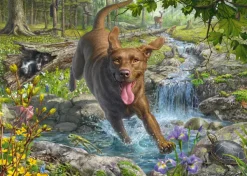 Schmidt Spiele Mark Fredrickson - Retriever au Printemps* Chiens|Forêts, Fleurs Et Jardins