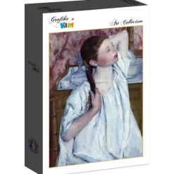 Grafika Kids Mary Cassatt : Jeune Fille Coiffant ses Cheveux, 1886*Enfant Art|Dès 6 Ans : 50 À 100 Pièces