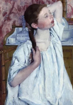 Grafika Kids Mary Cassatt : Jeune Fille Coiffant ses Cheveux, 1886*Enfant Art|Dès 6 Ans : 50 À 100 Pièces