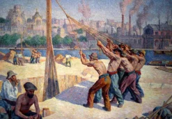 Grafika Maximilien Luce - Les Batteurs de Pieux, 1903* Art|De 1 000 Pièces