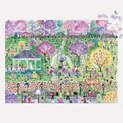 Galison Michael Storrings - Chasse aux Oeufs de Pâques - Puzzle de 1000 Pièces*Enfant Forêts, Fleurs Et Jardins|Dès 6 Ans : 50 À 100 Pièces