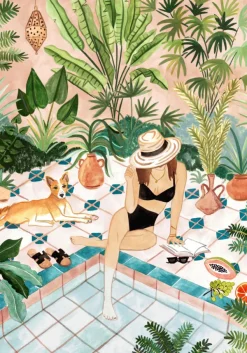 Pieces & Peace Midnight To 6 - Piscine Marocaine*Femme Chiens|Déco Et Objets