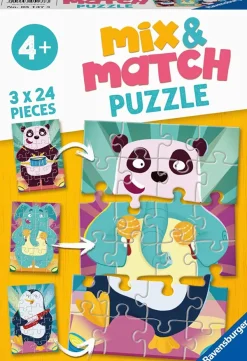Ravensburger Mix and Match Puzzles - Funny Animals*Enfant Animaux Sauvages|Dès 4 Ans : 21 À 30 Pièces