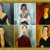 Grafika Modigliani Amedeo - Collage Modigliani*Femme Hommes Et Femmes