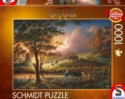 Schmidt Spiele Moissons Dorées de Soleil* Chiens|Forêts, Fleurs Et Jardins