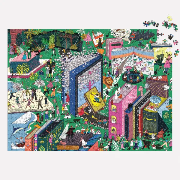 Galison Monde du Livre - Puzzle 1000 Pièces*Enfant De 4 000 À 5 000 Pièces|De 4 000 À 5 000 Pièces