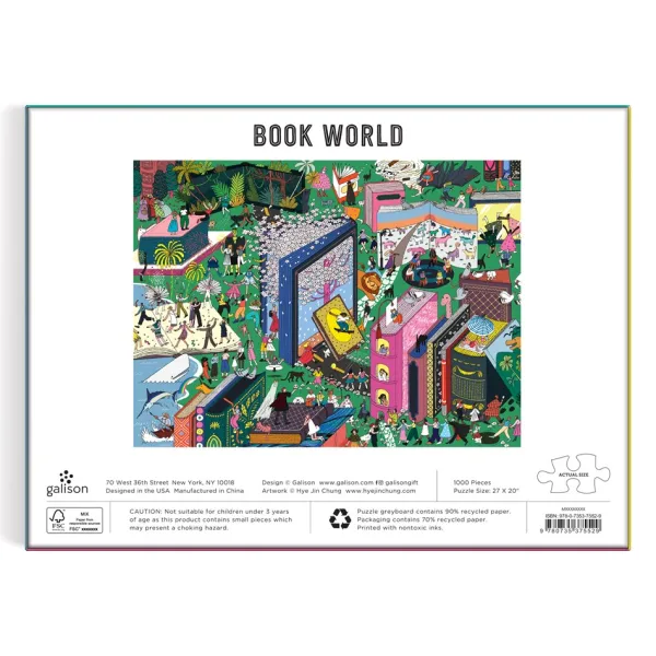 Galison Monde du Livre - Puzzle 1000 Pièces*Enfant De 4 000 À 5 000 Pièces|De 4 000 À 5 000 Pièces