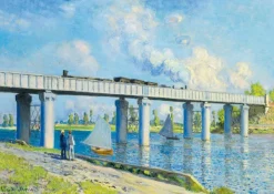 Bluebird Puzzle Monet Claude - Claude Monet -Railway Bridge at Argenteuil, 1873* Art|De 1 000 Pièces