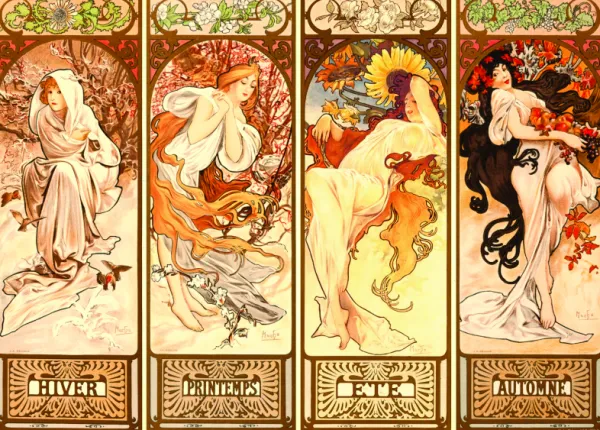 DToys Mucha Alfons - Mucha Alfons - Seasons* Art|De 1 000 Pièces