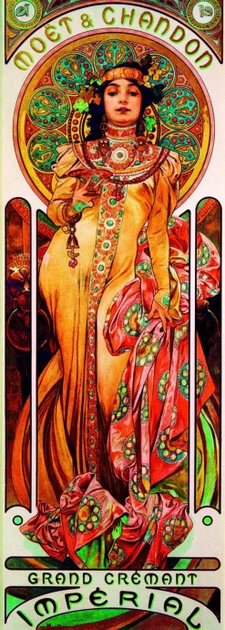 Bluebird Puzzle Mucha Alfons - Mucha - Moët & Chandon-Grand Crémant Impérial, 1899*Femme Panoramique|Hommes Et Femmes