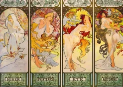 Bluebird Puzzle Mucha Alfons - Mucha - Four Seasons, 1900* Art|De 1 000 Pièces