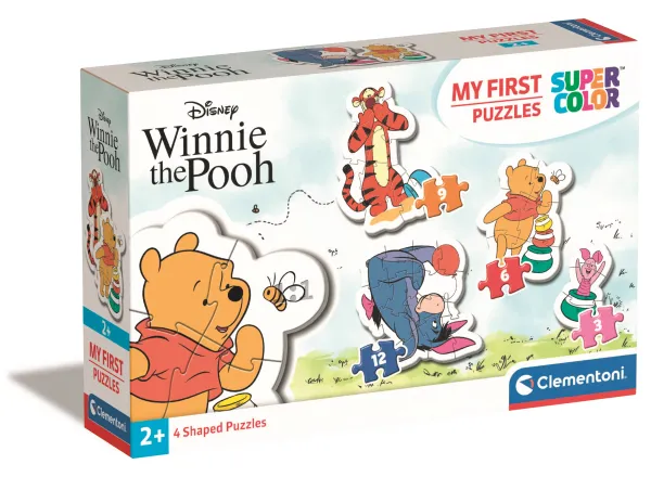 Clementoni My First Puzzle - Winnie L'Ourson (4 Puzzles)*Enfant À Partir De 2 Ans|Dès 2 Ans : Moins De 10 Pièces