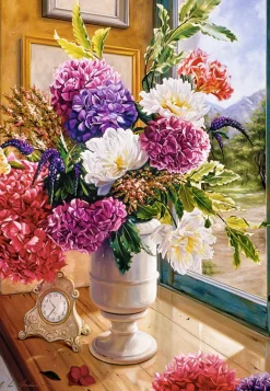 Castorland Nature Morte aux Hortensias* Rétros Et Nostalgie|Forêts, Fleurs Et Jardins