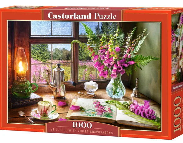 Castorland Nature Morte avec Mufliers Violets* Rétros Et Nostalgie|Forêts, Fleurs Et Jardins