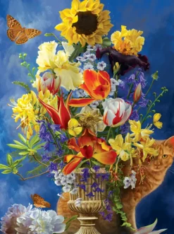 SunsOut Nene Thomas - Nene Thomas - Garden of Gold* Chats|Forêts, Fleurs Et Jardins