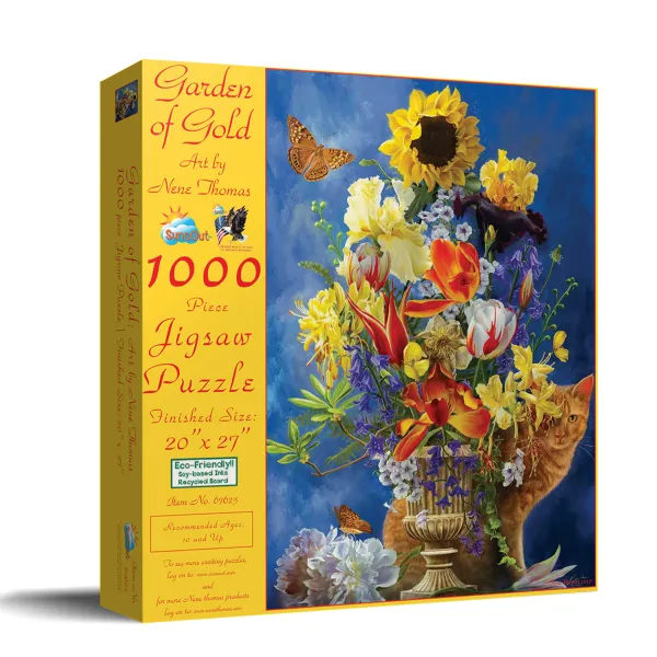 SunsOut Nene Thomas - Nene Thomas - Garden of Gold* Chats|Forêts, Fleurs Et Jardins