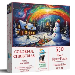 SunsOut Noël Coloré* Cottages Et Châlets|Neige