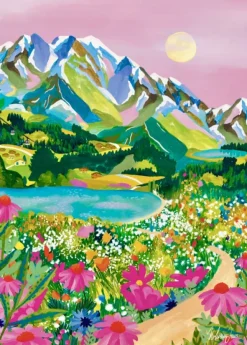 Pieces & Peace Nolwenn Studio - Lever de Soleil sur les Alpes* Forêts, Fleurs Et Jardins|De 500 À 999 Pièces