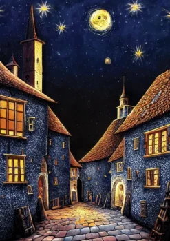 Art Puzzle Nuit à l'Auberge Médiévale* Villes Et Villages|De 500 À 999 Pièces