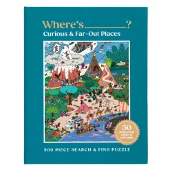 Galison Où est ________ ? Casse-tête de 500 pièces « Curieux et lointains*Femme Humour, Satire Et Wasgij|Carré