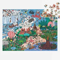 Galison Où est ________ ? Casse-tête de 500 pièces « Curieux et lointains*Femme Humour, Satire Et Wasgij|Carré