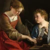 Grafika Orazio Gentileschi et Giovanni Lanfranco : Sainte Cecilia et un Ange, 1617/1618* De 2 000 Pièces|De 2 000 Pièces