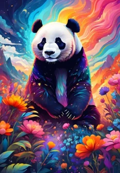 Alipson Puzzle Panda Coloré* Animaux Sauvages|Forêts, Fleurs Et Jardins