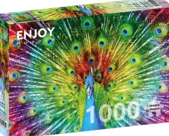 Enjoy Puzzle Paon Coloré* Oiseaux|De 1 000 Pièces