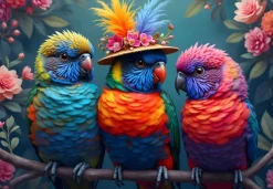 Bluebird Puzzle Perroquets Arc-en-Ciel* Forêts, Fleurs Et Jardins|De 1 000 Pièces