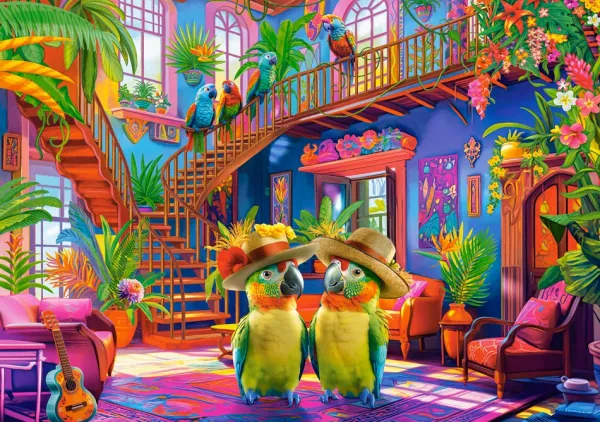 Castorland Perroquets au Paradis*Femme Oiseaux|Humour, Satire Et Wasgij