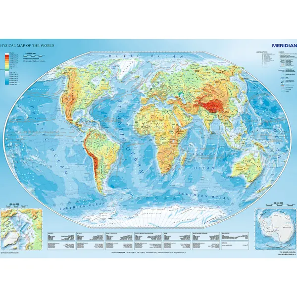 Trefl Physical Map of the World* Cartes Du Monde|De 1 000 Pièces
