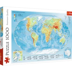Trefl Physical Map of the World* Cartes Du Monde|De 1 000 Pièces