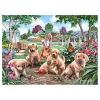HOP - House of Puzzles Pièces XXL - Chiots Boueux*Enfant Chiens|Forêts, Fleurs Et Jardins