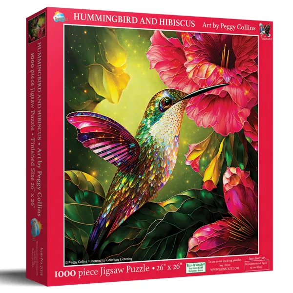 SunsOut Pièces XXL - Colibri Et Hibiscus*Enfant Oiseaux|Carré