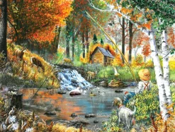 SunsOut Pièces XXL - Compagnons de Pêche*Enfant Animaux De La Forêt|Forêts, Fleurs Et Jardins