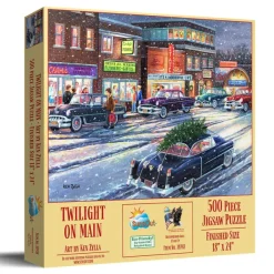 SunsOut Pièces XXL - Crépuscule de Noêl au Centre-Ville*Femme/Enfant Voitures, Motos Et Camions|Noël