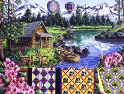 SunsOut Pièces XXL - Flotter en Dessus des Three Sisters*Enfant Montagnes|Forêts, Fleurs Et Jardins