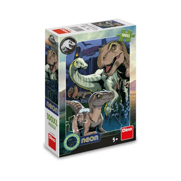 Dino Pièces XXL - Jurassic World - Puzzle Neon*Enfant Pièces Phosphorescentes|Dinosaures