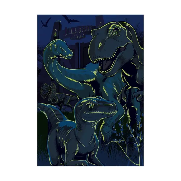 Dino Pièces XXL - Jurassic World - Puzzle Neon*Enfant Pièces Phosphorescentes|Dinosaures