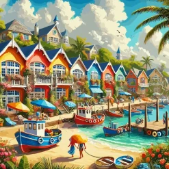 SunsOut Pièces XXL - Kaléidoscope Côtier*Femme Hommes Et Femmes|Plages Et Îles De Rêve