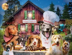 SunsOut Pièces XXL - Le feu de Camp de Wolfgang*Enfant Chiens|Déco Culinaire