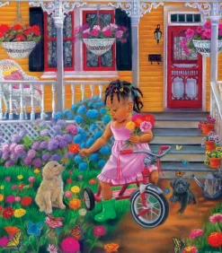 SunsOut Pièces XXL - Le Jardin de Grand-mère*Femme/Enfant Chiens|Bébés Et Enfants